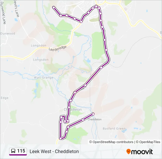 115 Bus Line Map