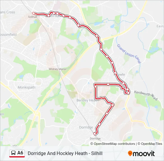 A6 Bus Line Map