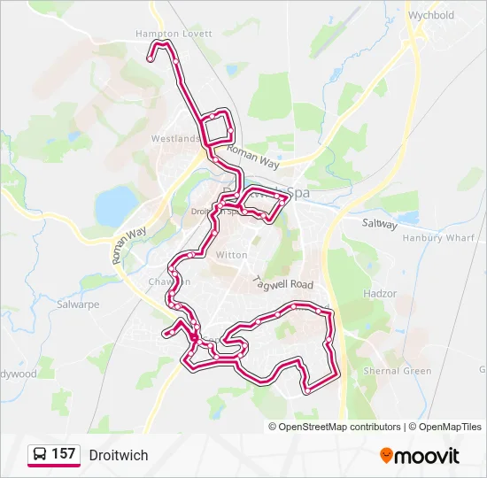 157 Route: Schedules, Stops & Maps - Droitwich (Updated)