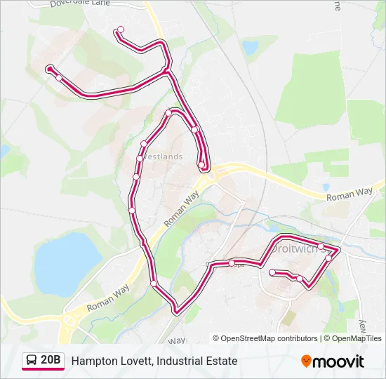 20B Bus Line Map