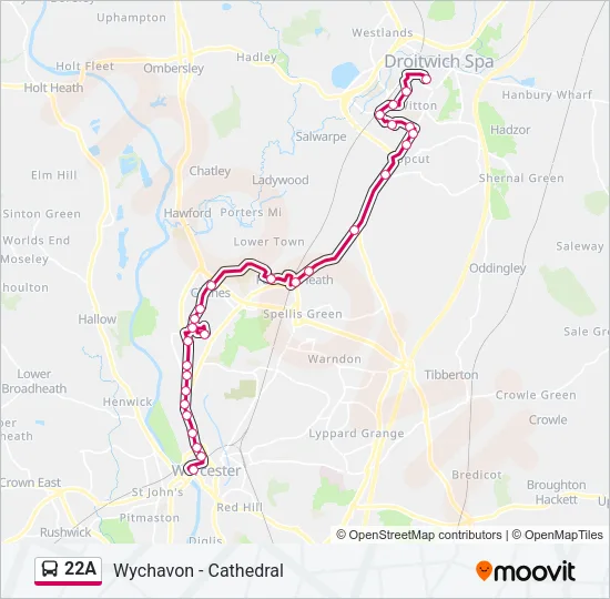 22A Bus Line Map