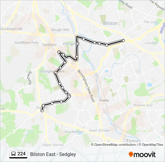 224 Bus Line Map