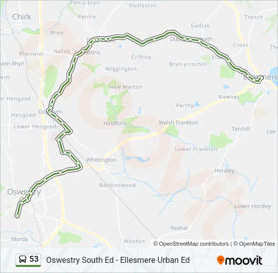 53 Bus Line Map