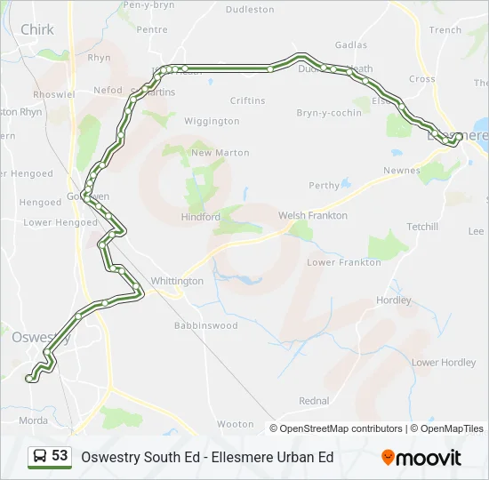 53 Bus Line Map