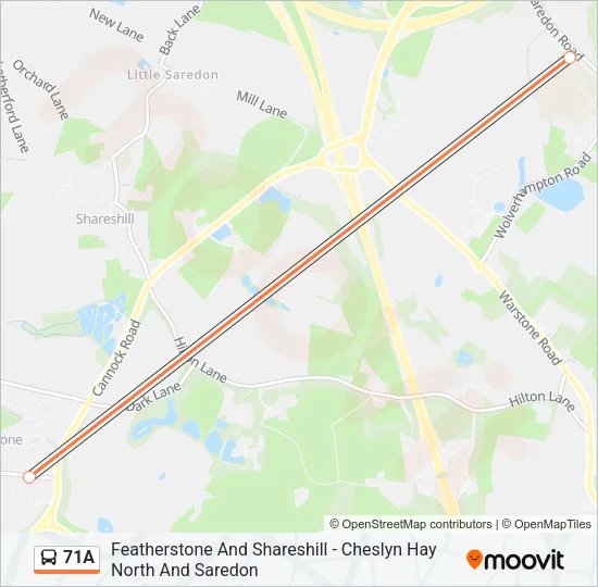 71A Bus Line Map