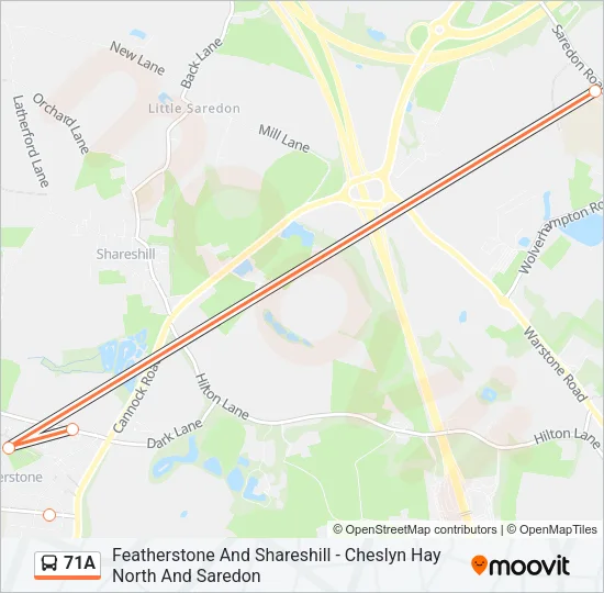 71A Bus Line Map