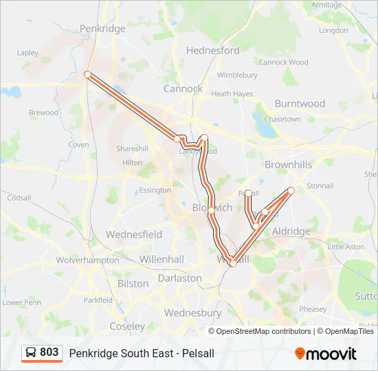 803 Bus Line Map