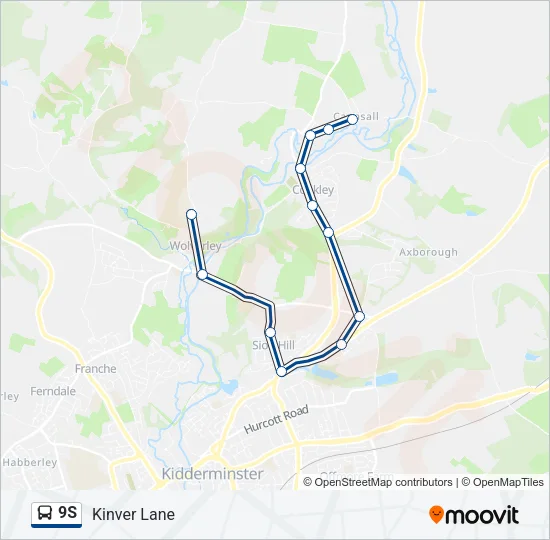 9S Bus Line Map