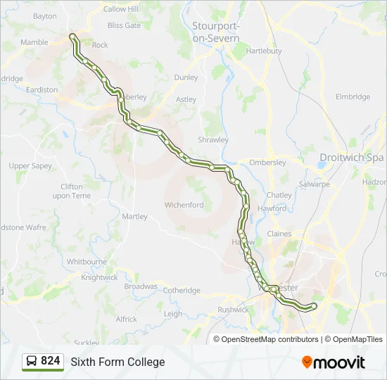 824 Bus Line Map