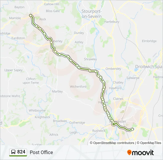 824 Bus Line Map
