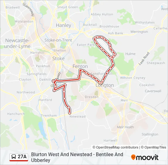 27A Bus Line Map