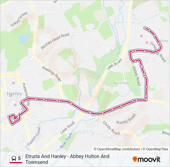 5 Bus Line Map