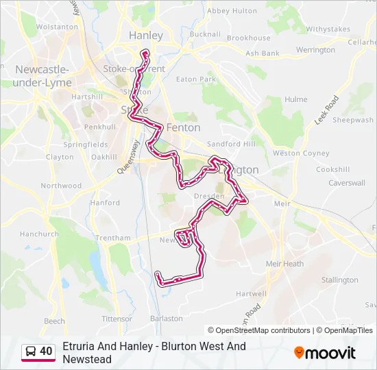 40 Bus Line Map