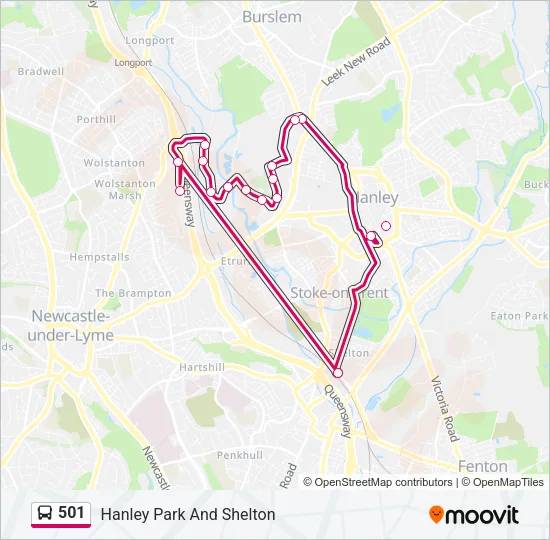 501 Bus Line Map