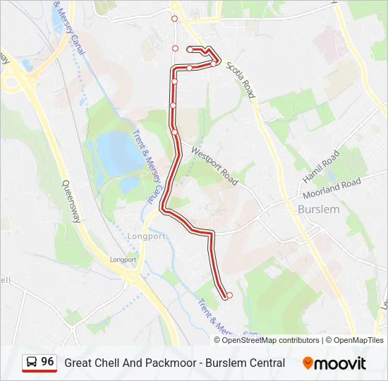 96 Bus Line Map