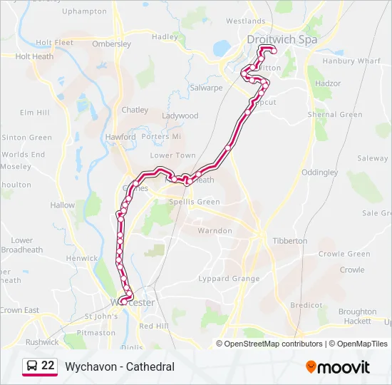 22 Bus Line Map