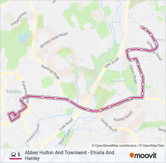 5 Bus Line Map