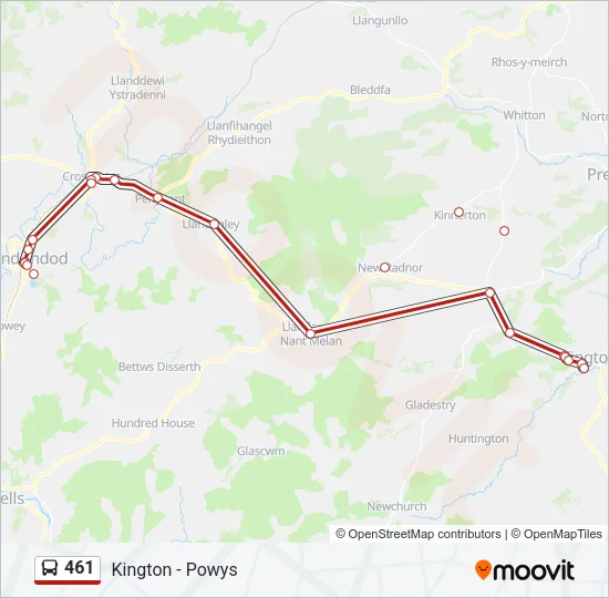 461 Bus Line Map