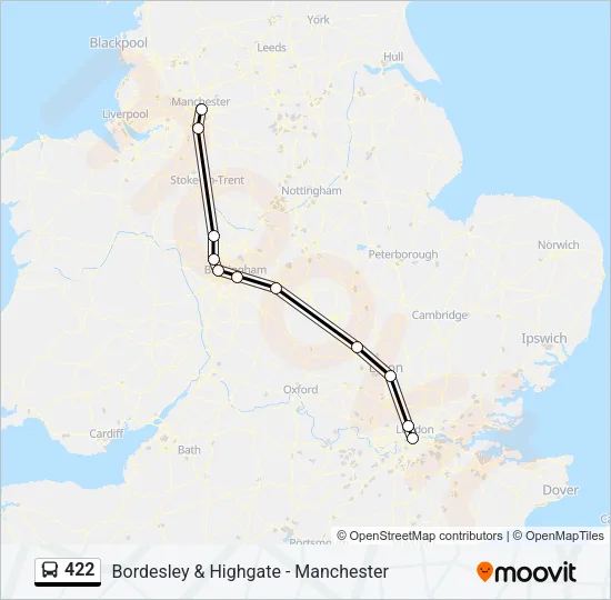 422 Bus Line Map