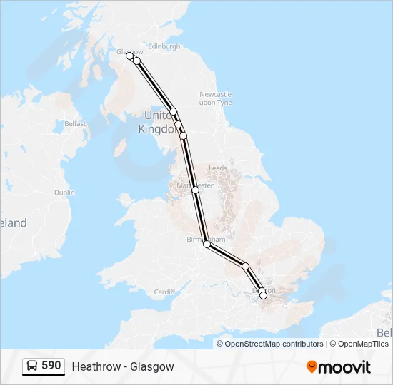 590 Route: Schedules, Stops & Maps - Glasgow - Victoria, London (Updated)