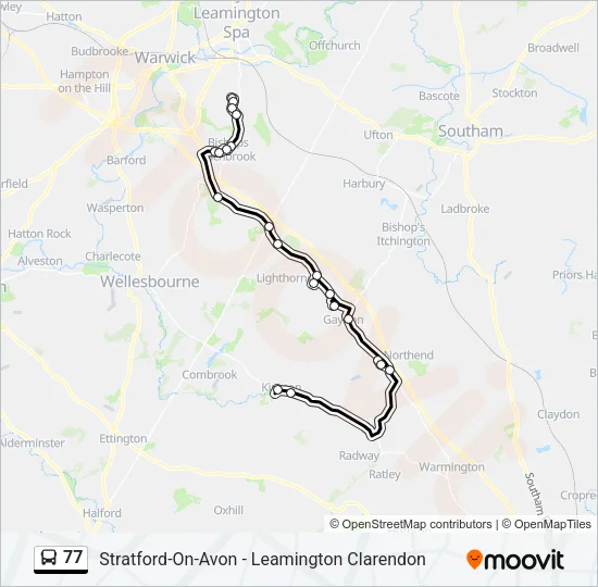 77 Bus Line Map
