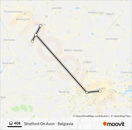 408 Route: Schedules, Stops & Maps - Belgravia, Victoria - Stratford ...