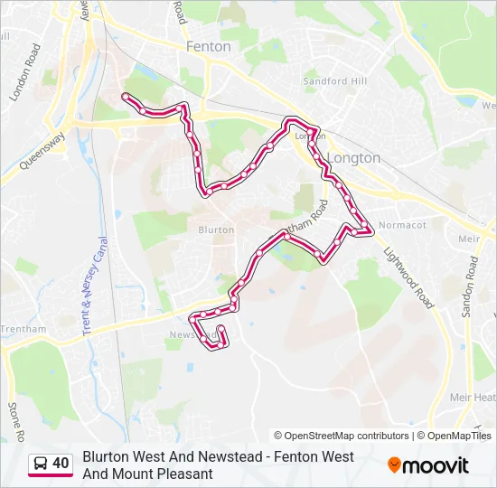 40 Bus Line Map