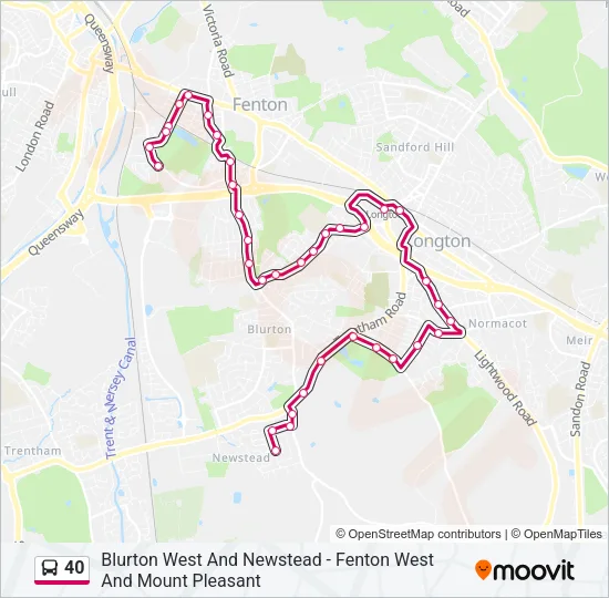 40 Bus Line Map