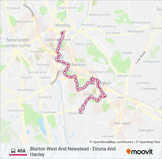 40A Bus Line Map
