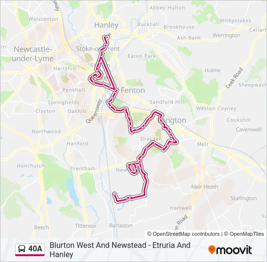 40A Bus Line Map