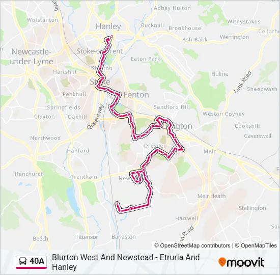 40A Bus Line Map