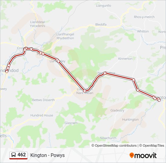 462 Route: Schedules, Stops & Maps - Llandrindod Wells (Updated)