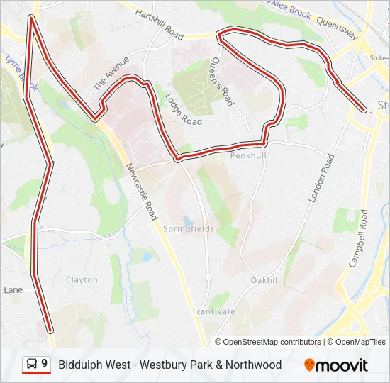 9 Bus Line Map