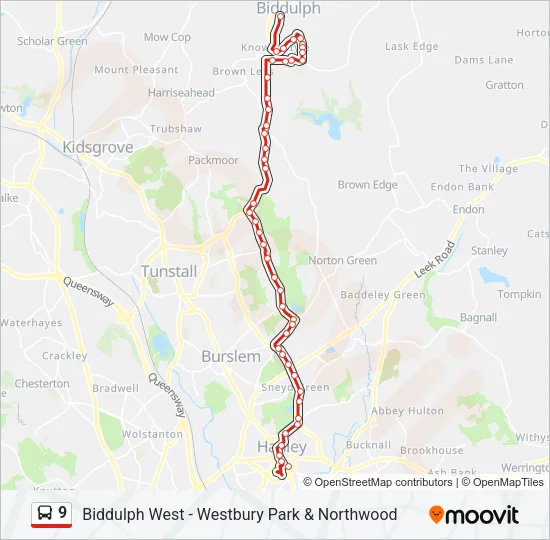9 Bus Line Map