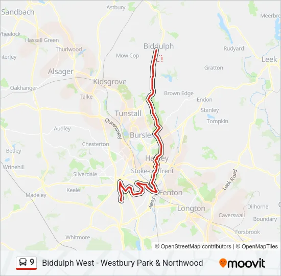 9 Bus Line Map