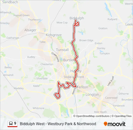 9 Bus Line Map