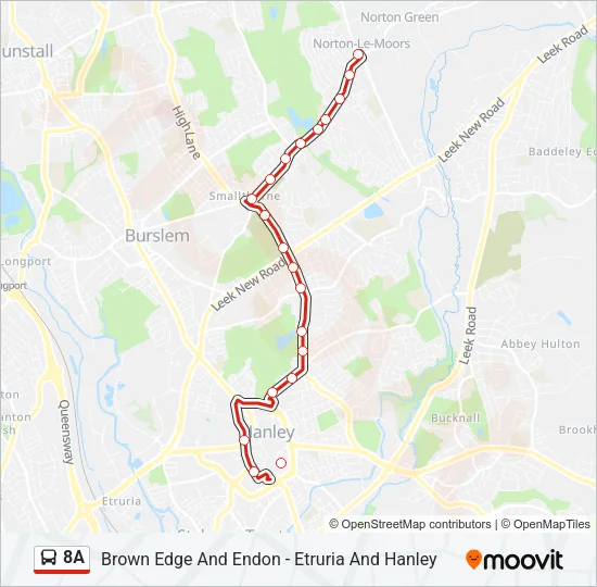 8A Bus Line Map