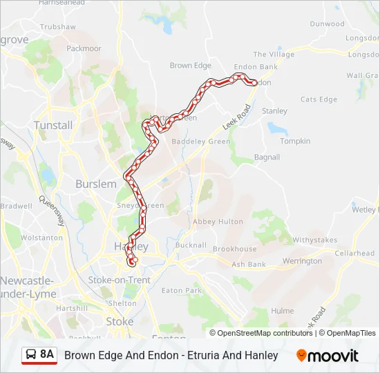 8A Bus Line Map
