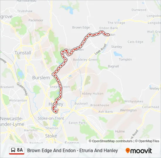 8A Bus Line Map