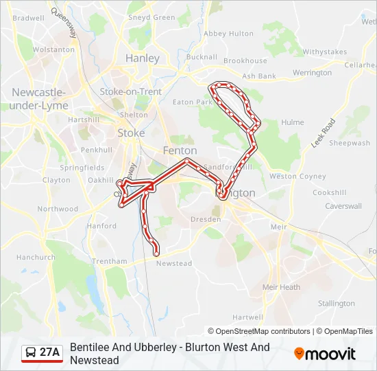27A Bus Line Map