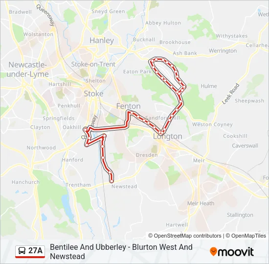 27A Bus Line Map