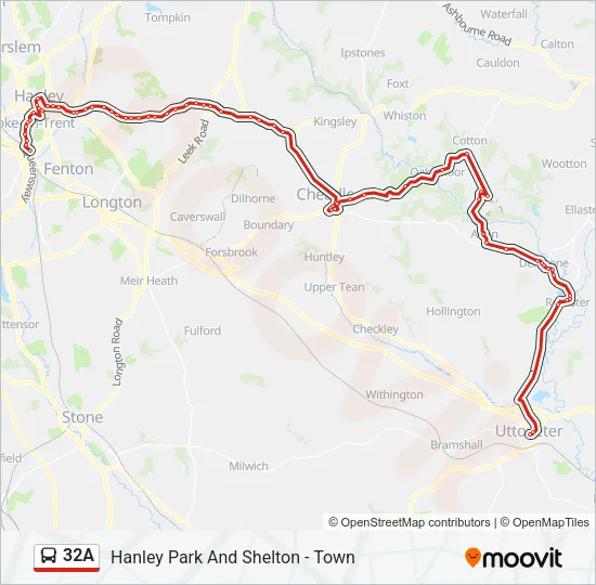 32A Bus Line Map