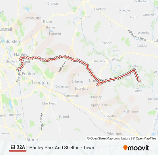 32A Bus Line Map