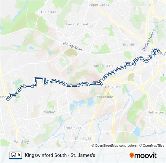 5 Bus Line Map