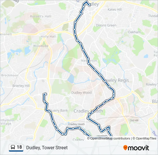 18 Bus Line Map