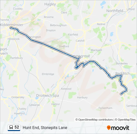52 Bus Line Map