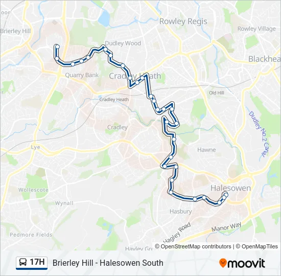 17H Bus Line Map