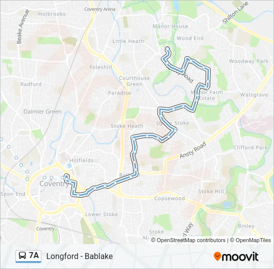 7A Bus Line Map
