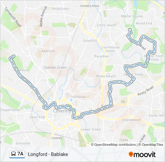 7A Bus Line Map