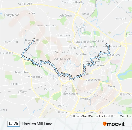 7B Bus Line Map